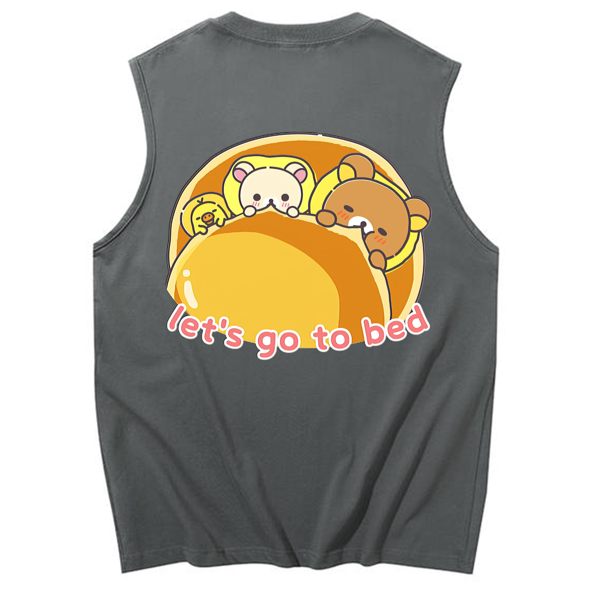 （画像用） リラックマ リラックマ キイロイトリ Rilakkuma Korilakkuma Kiiroitori コットン100％タンクトップ（背面プリント）